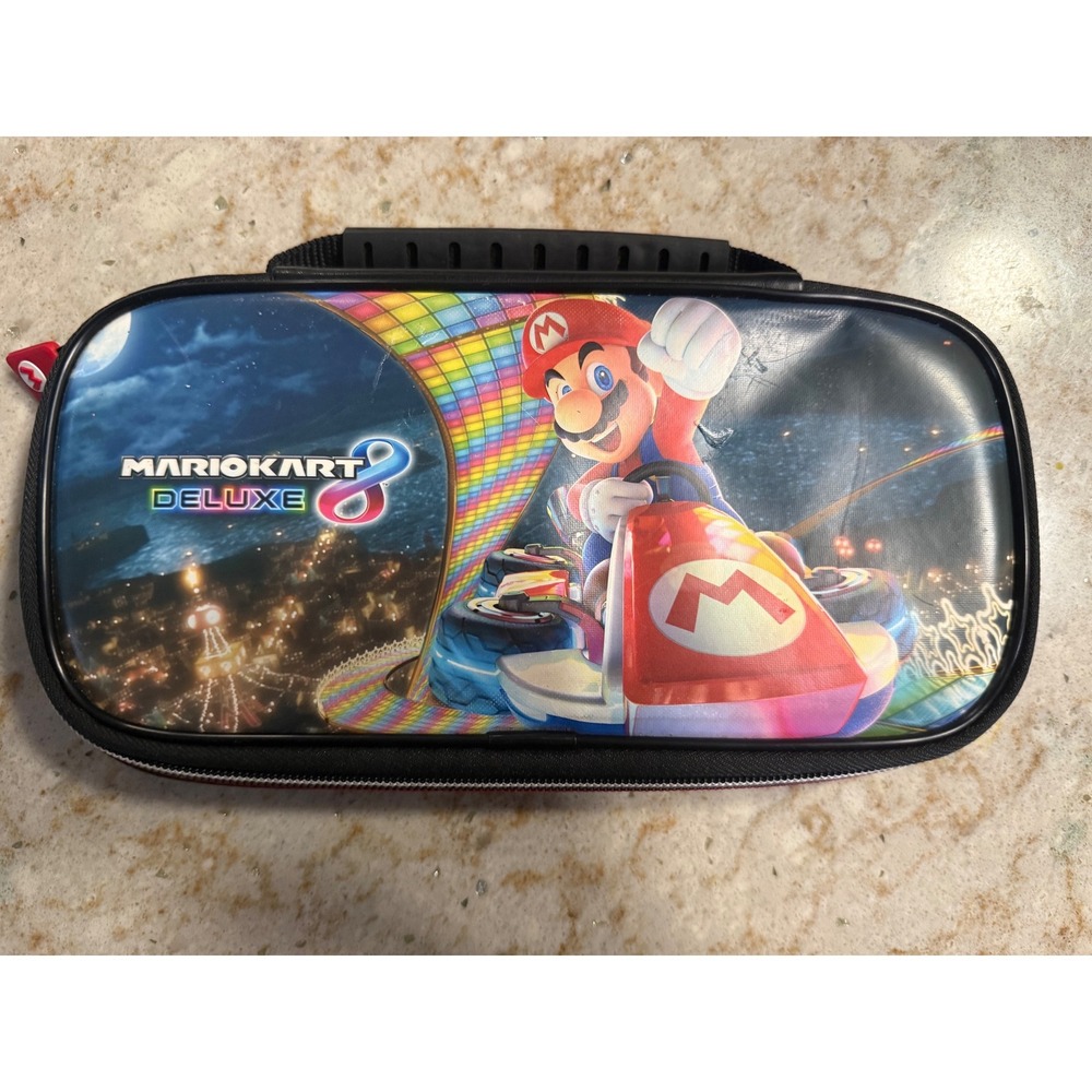 Nintendo Switch Mario Kart 8 Deluxe Travel Case Hardshell Protective Carry Bag